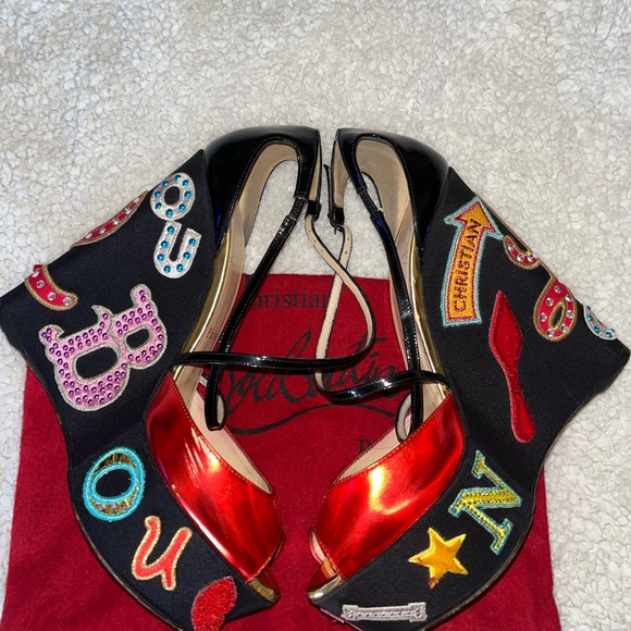 Authentic Christian Louboutin 39 Wedge - Picture 3 of 8